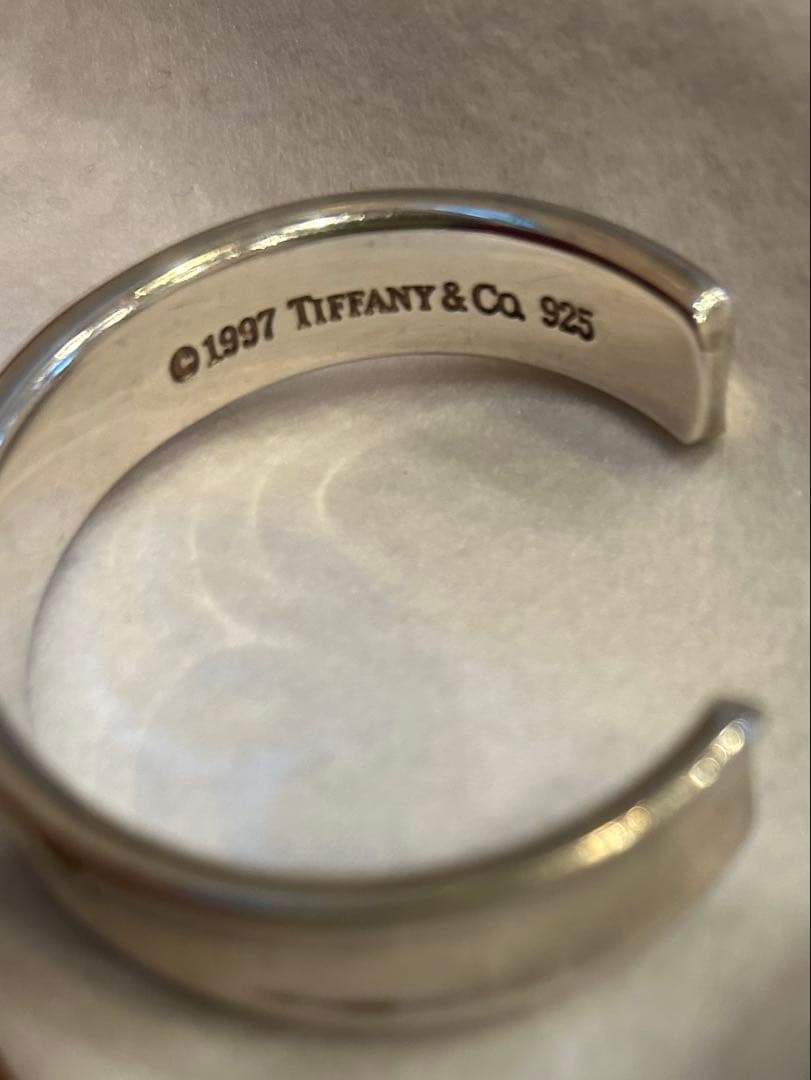ティファニー　Tiffany 付属品有　925シルバー バングル 1837