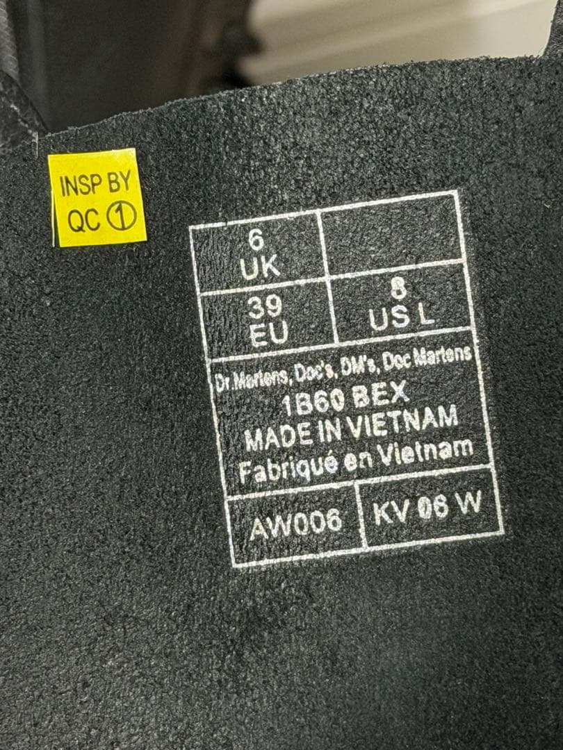 ドクターマーチン ブーツ レディース 20 ホール　1B60 BEX 39