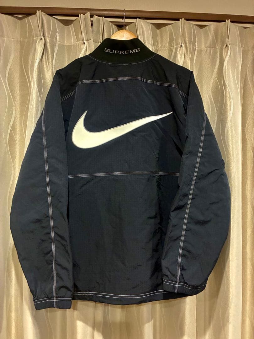 新品 Supreme × NIKE Ripstop Pullover ブラック