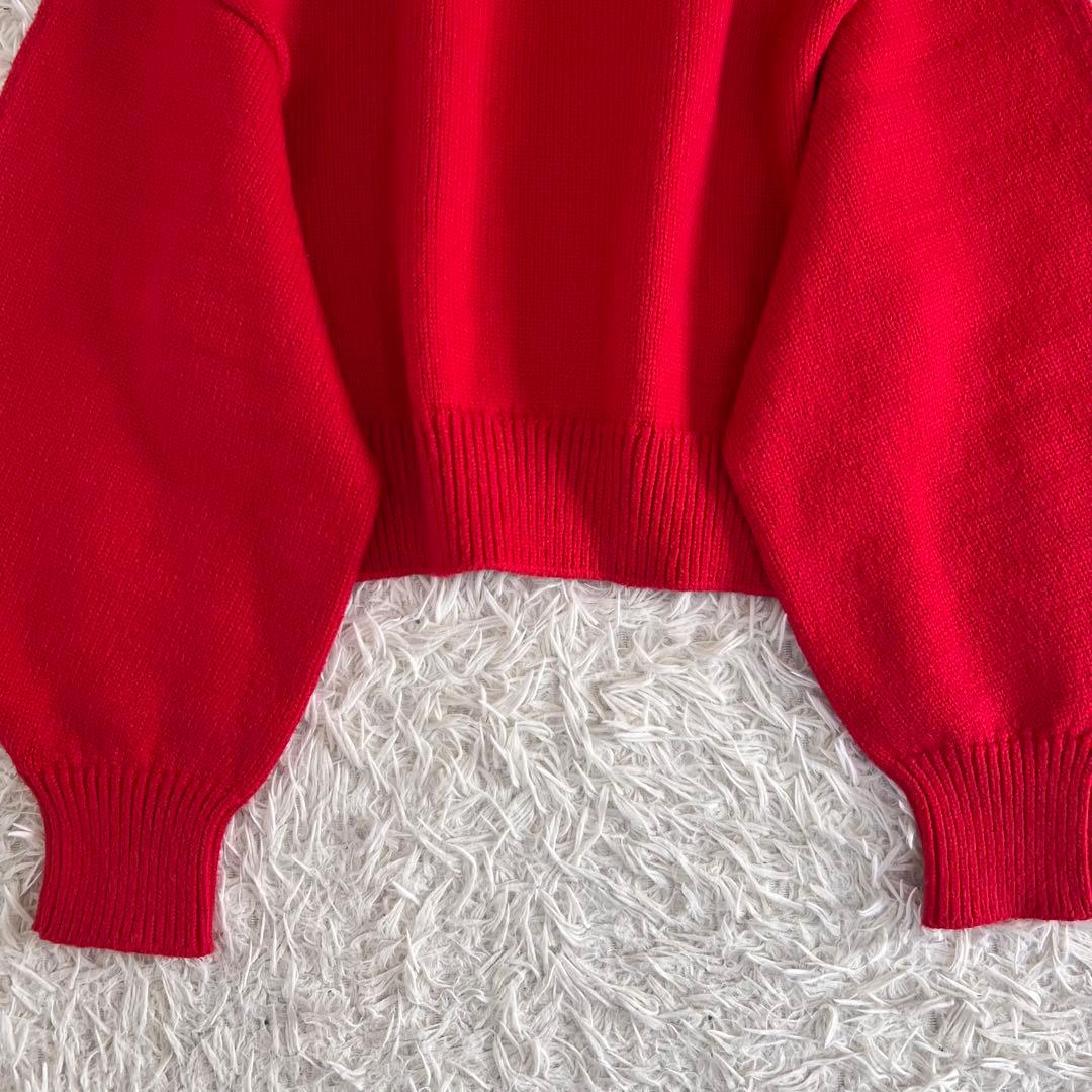 nagonstans ボリューム スリーブ ショート カーディガン