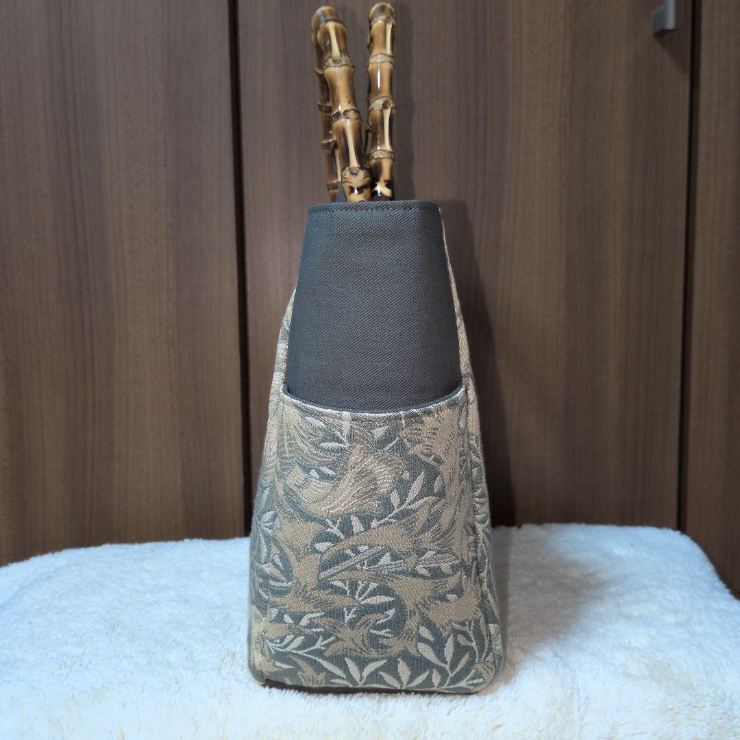 ウィリアムモリス川島織物ハンドメイドトートバッグ　クリサンティマム