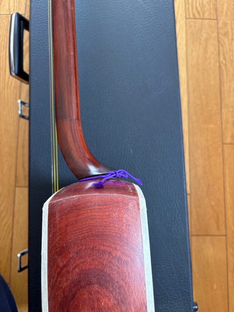 三味線　紫檀　細棹　ケース　付属品