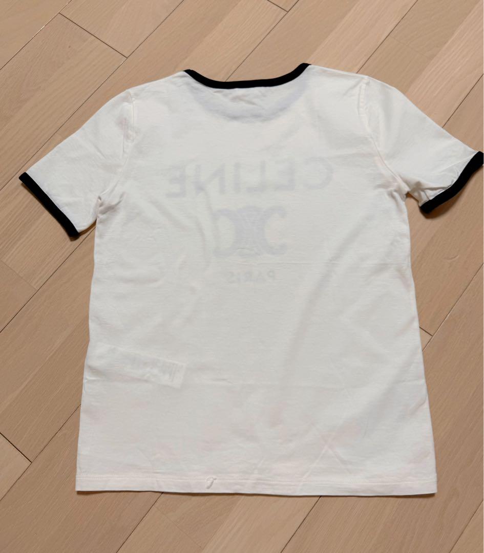 c*u様 CELINE ロゴ Tシャツ 半袖 ホワイト