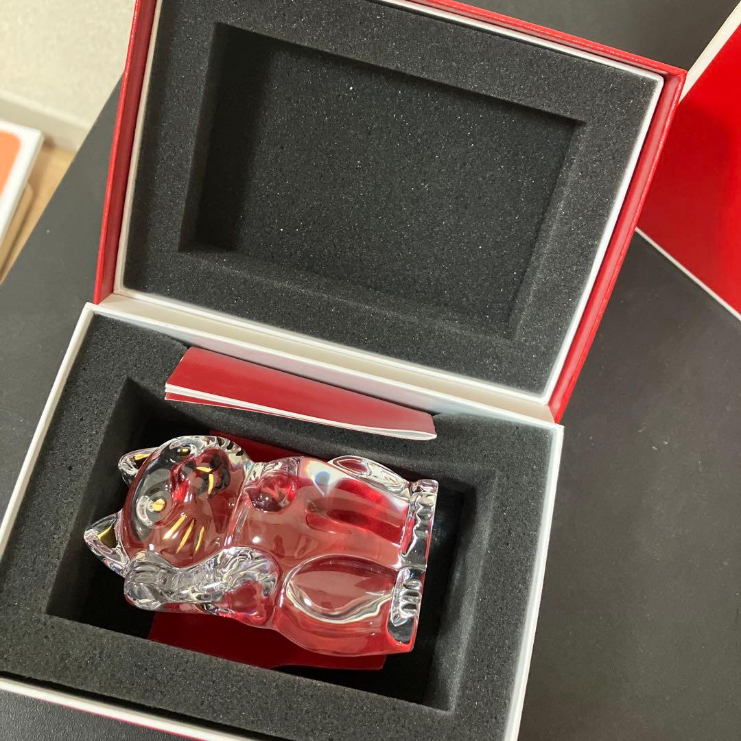 Baccarat 招き猫 クリスタルガラス