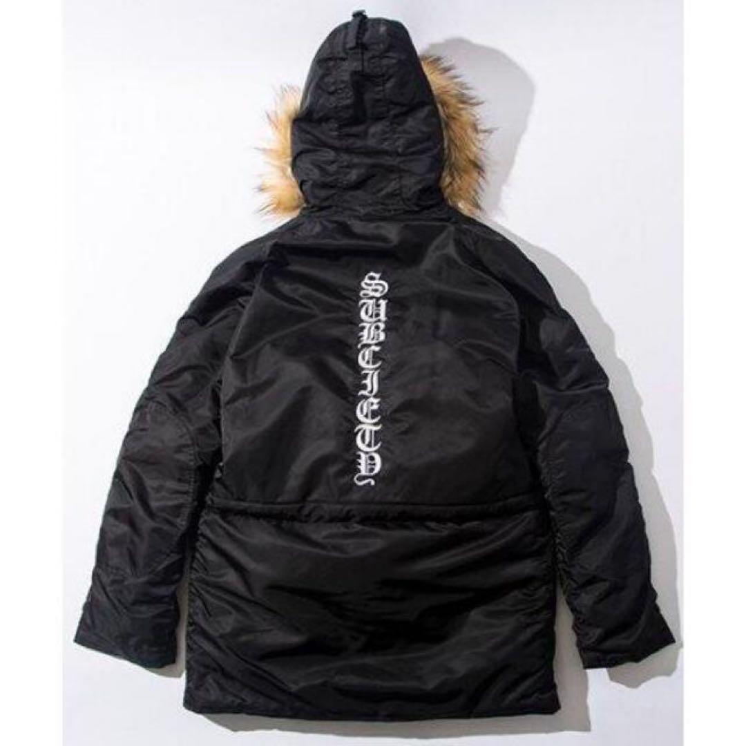 Subciety別注AVIREX N-3BサイズLブラック(MAー1)