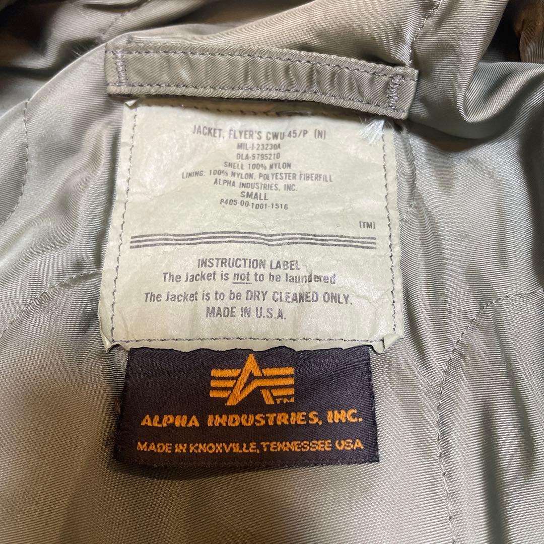 USA製ALPHA INDUSTRIES CWU-45/P フライトジャケット