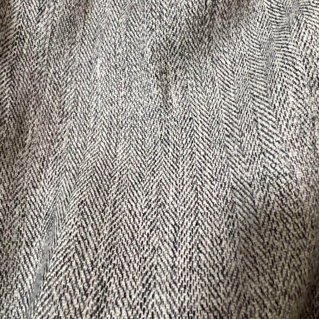 SOÉJU ソージュ ヘリンボーン タック ワイド パンツ L GRAY