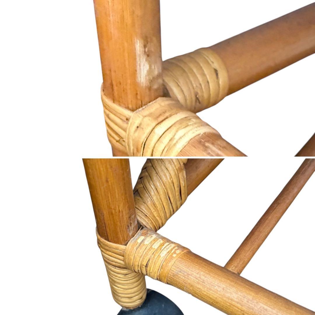 5段収納チェスト　キャスター付　天然素材　高さ約120cm　大型