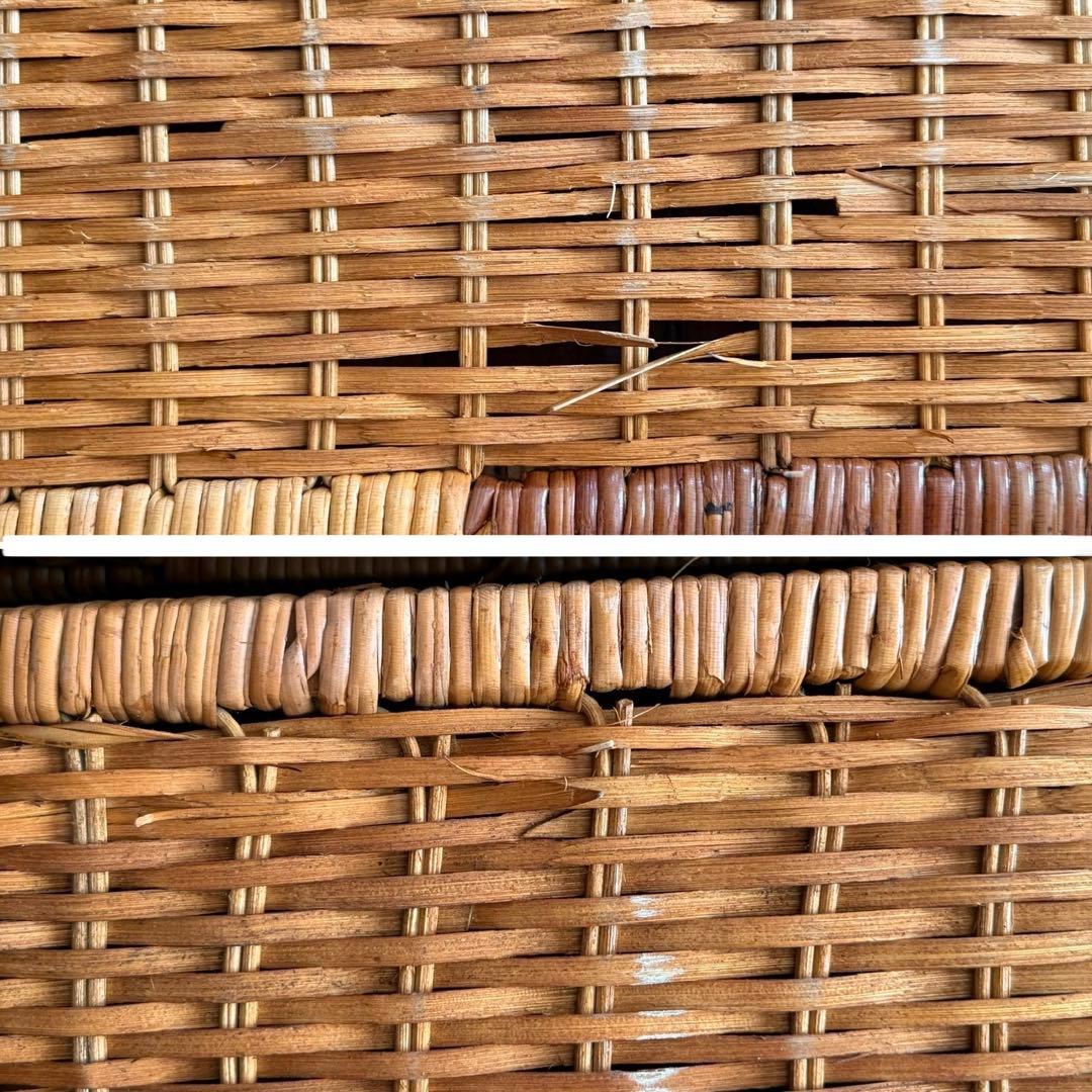 5段収納チェスト　キャスター付　天然素材　高さ約120cm　大型