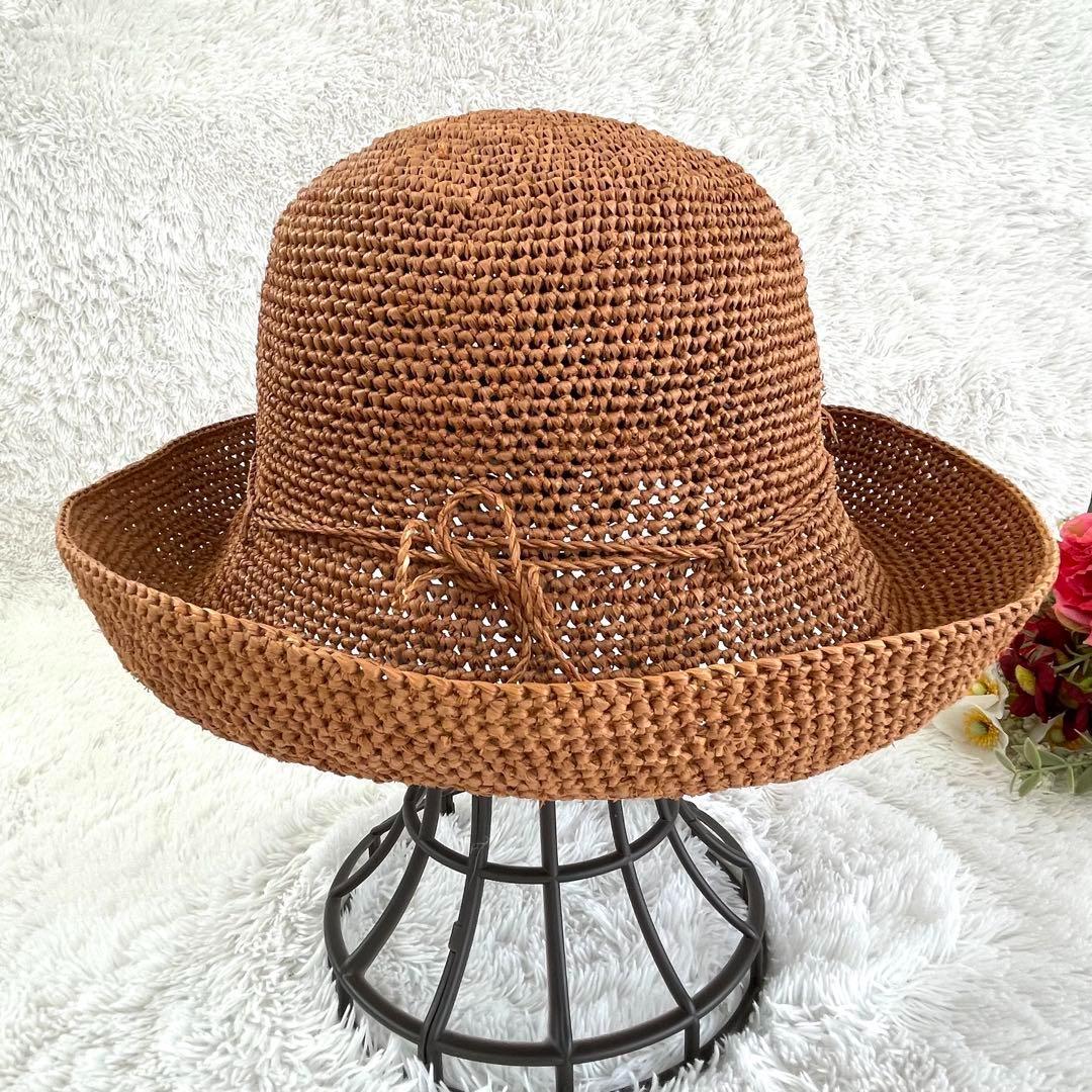 ヘレンカミンスキー✨ラフィアハット✨麦わら帽子　プロヴァンス10 ブラウン