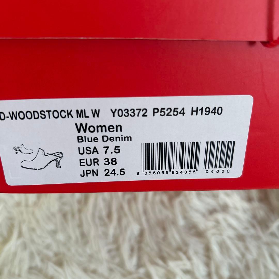 美品　近年　ディーゼル　デニムミュール　チャンキーヒール　ライトブルー 24.5