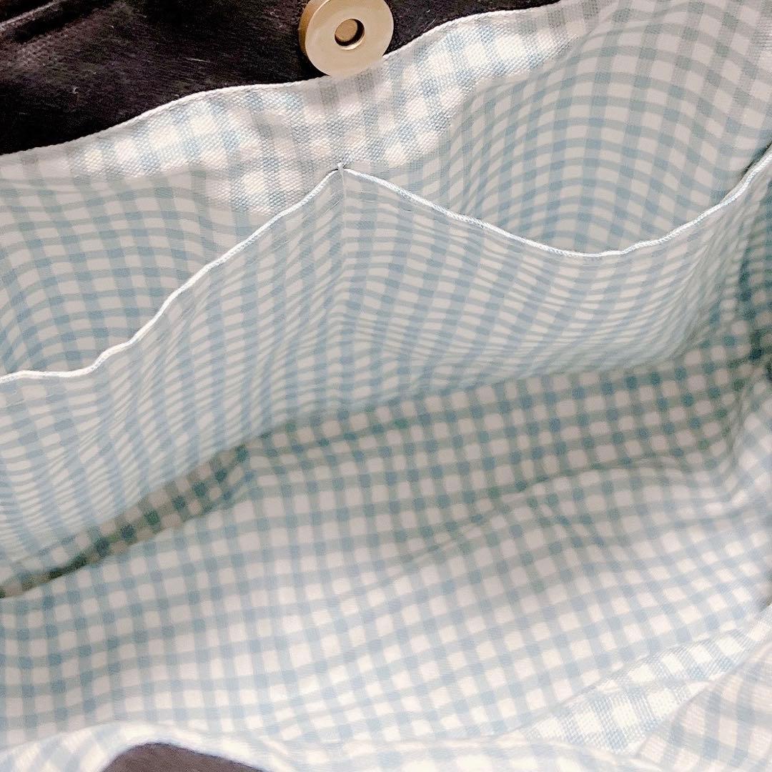 コヤンイサムチョン トートバッグ ヒョウ柄 ファー 猫 帆布 ブラック ジョーズ