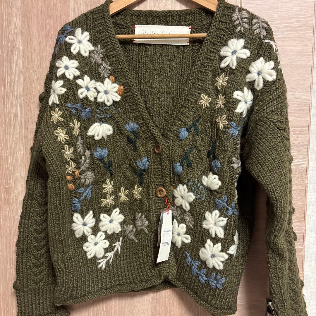 【新品⭐︎タグ付き】アトリエドゥサボン リースの材料 カーディガン