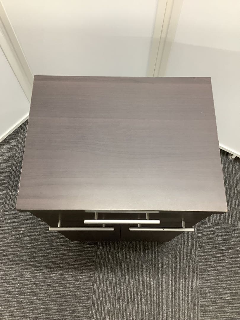 2分別可能なゴミ箱 ペールボックス 木目調 ダストボックス キャスター付き