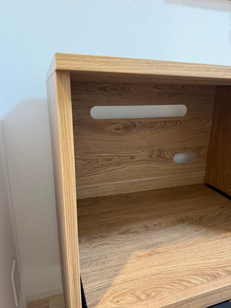 【12月28日までの出品】LOWYA キッチンカウンター　幅90 ラタン調