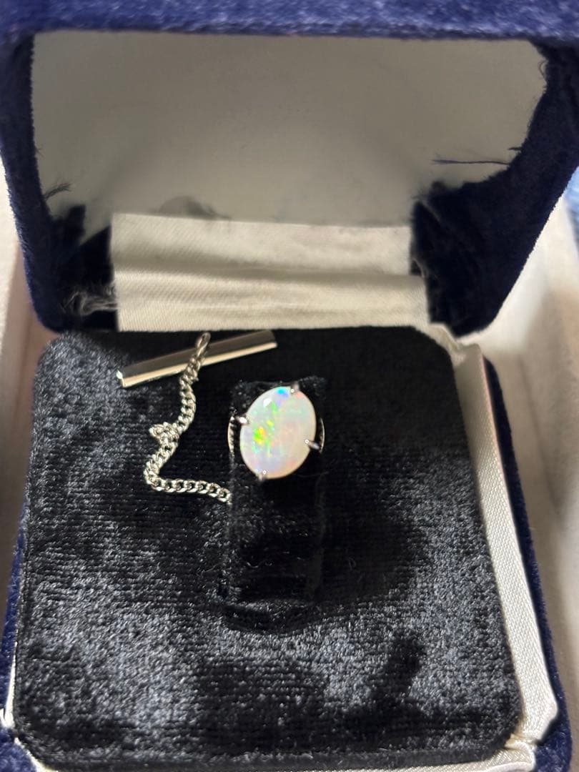 オパール オーバルカットネクタイピン ビンテージ