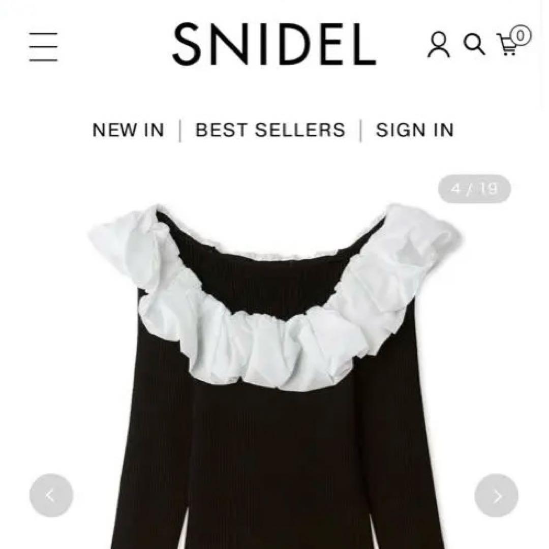 SNIDEL シアーフリルニットプルオーバー【カンヘウォン着用】　2025AW