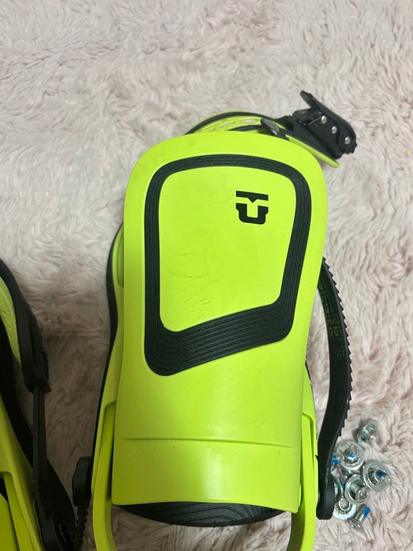 Union スノーボードビンディング ライムグリーンS size