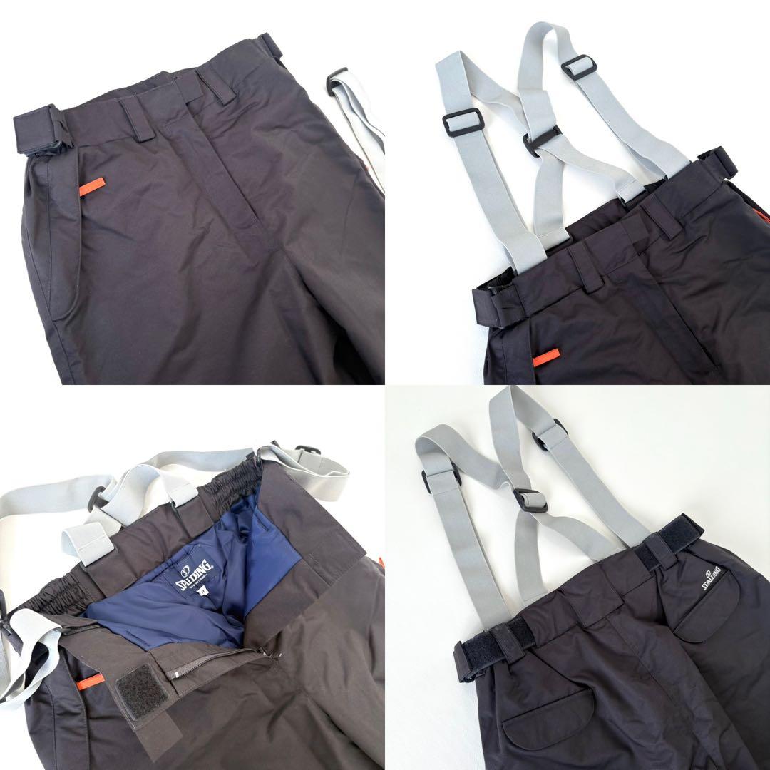 ROXY/SPALDING スキースノボウエア 上下 L 花柄/ブラウン 洗える