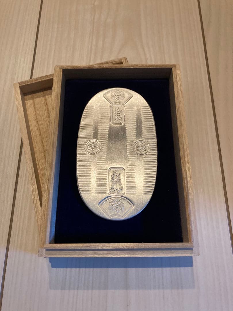 純銀 造幣局検定刻印入り小判 天保五両判 100g