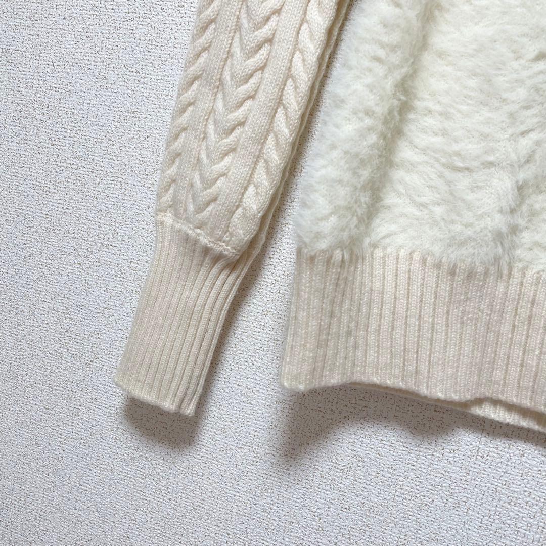 美品 ♡デサントゴルフ　リュクス　タートルネックニット　シャギー　クリスタル