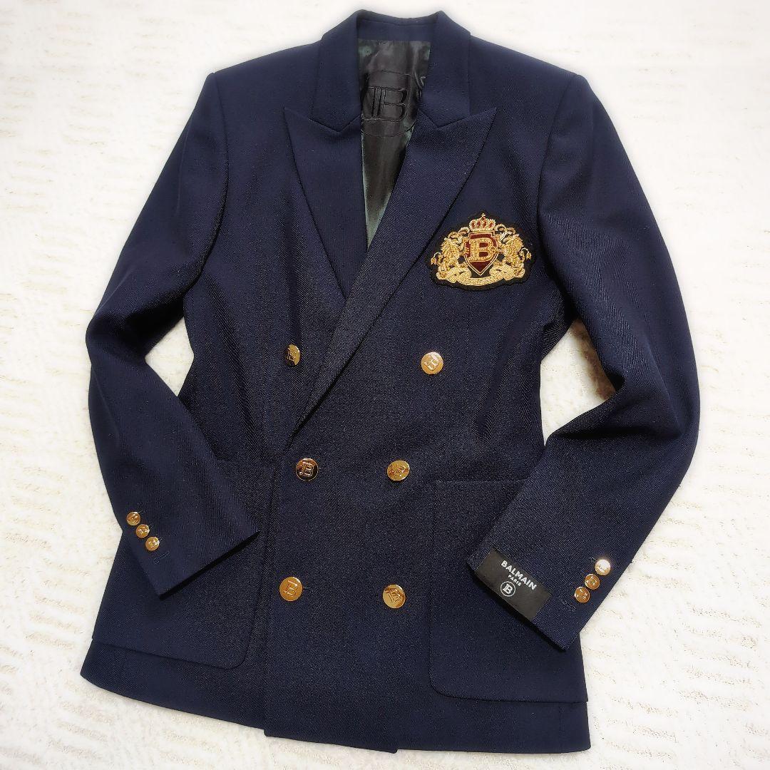 良品✨BALMAIN バルマン ダブルブレストジャケット 金ボタン 表記48