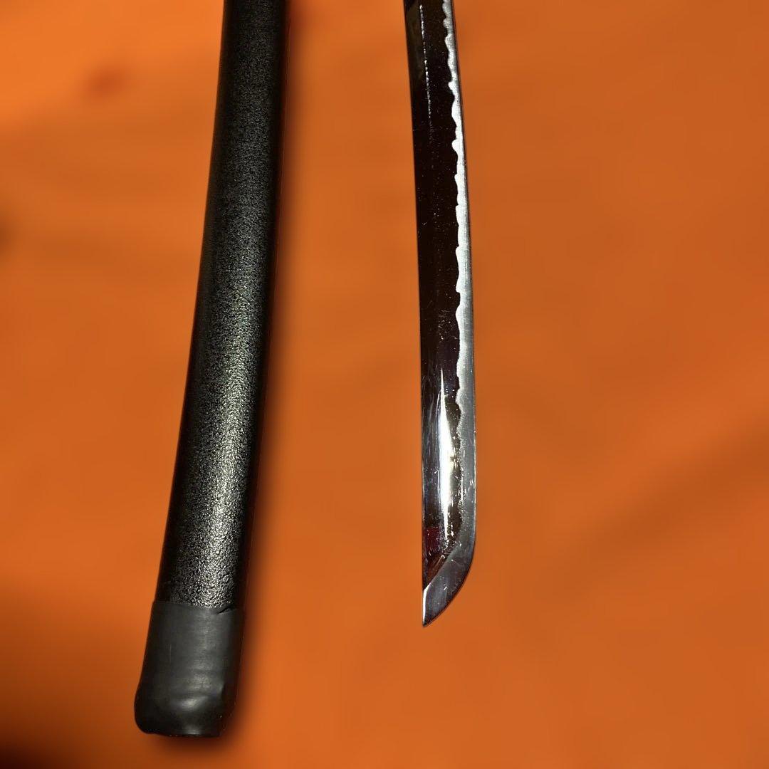 格安上質模造刀 茶柄 雲龍楕円鍔 黒梨地鞘