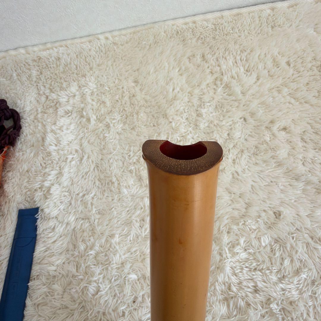 d*3様 尺八 竹製 二分割 ケース　文字あり 1.8尺