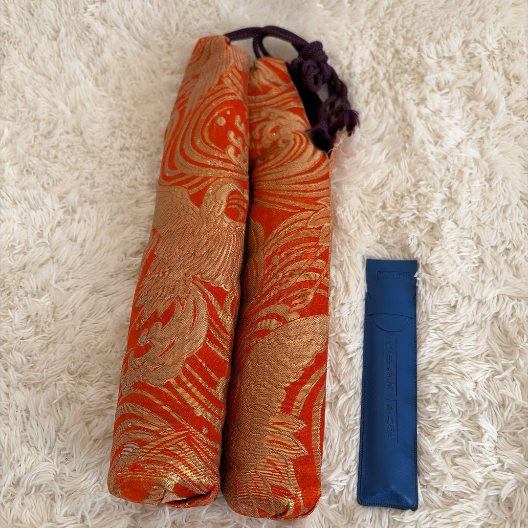 d*3様 尺八 竹製 二分割 ケース　文字あり 1.8尺