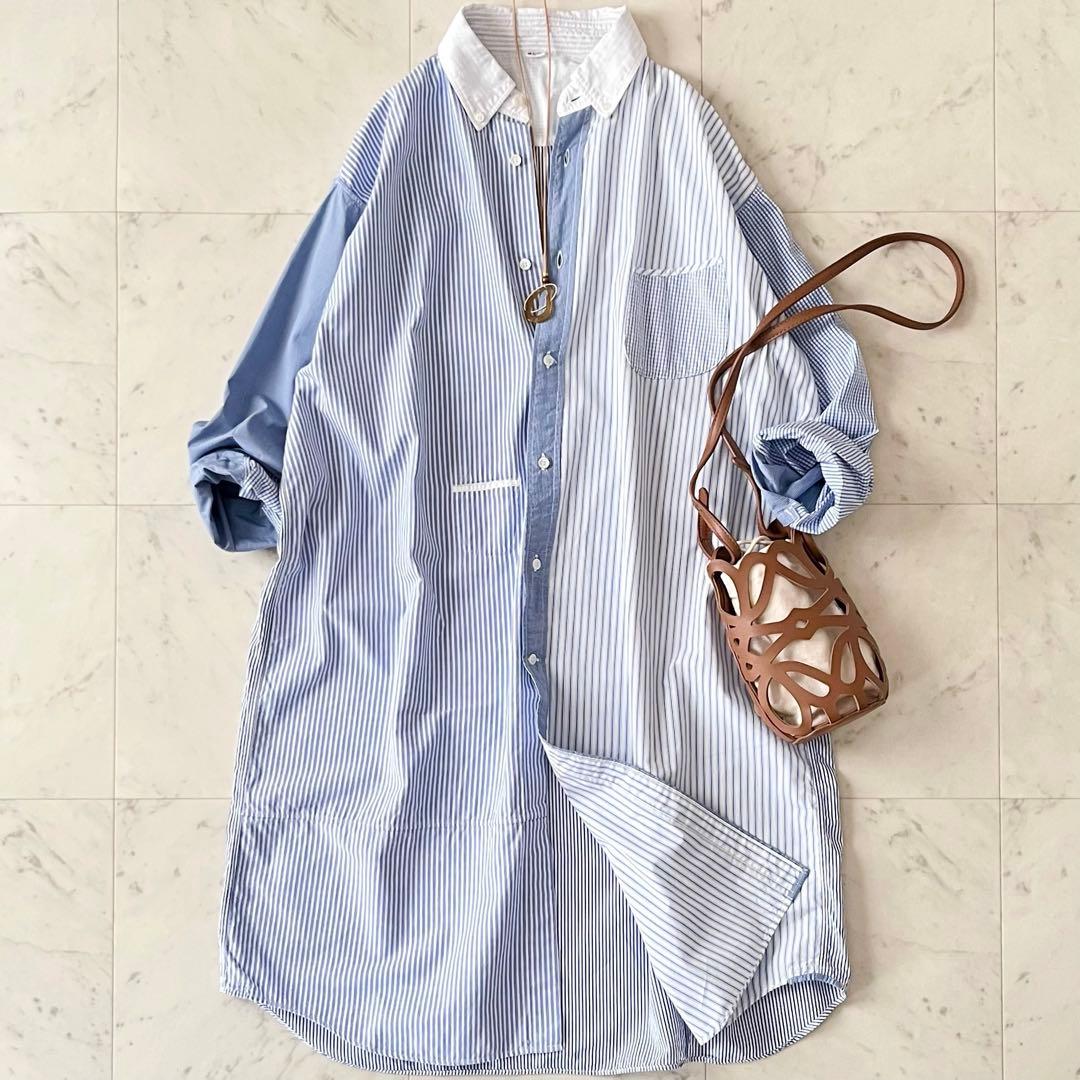 定価6,1万＊極美品 45R 先染め全員集合の908スモックドレス サイズ4