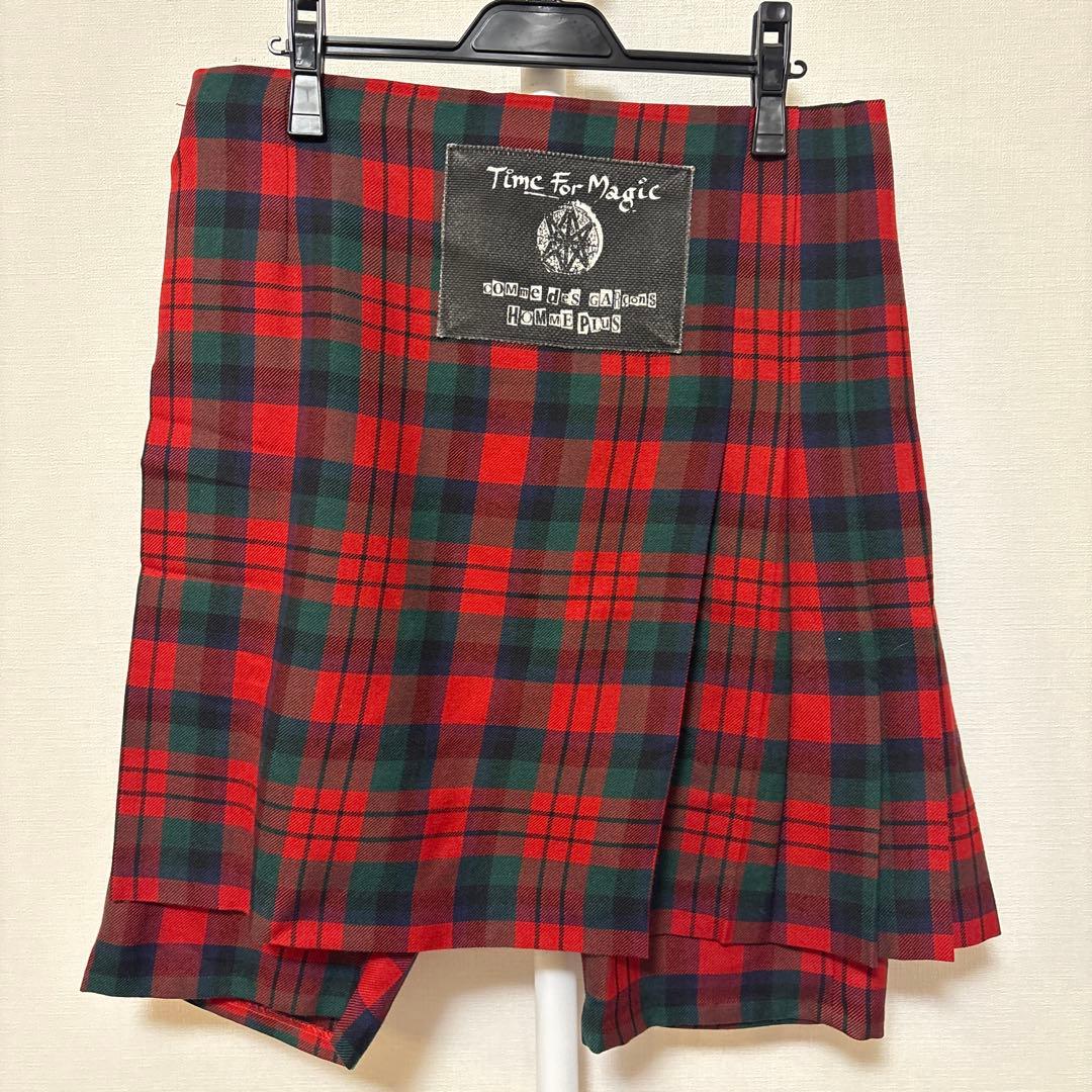 コムデギャルソンオムプリュス タータンチェック柄ショートパンツ スカート
