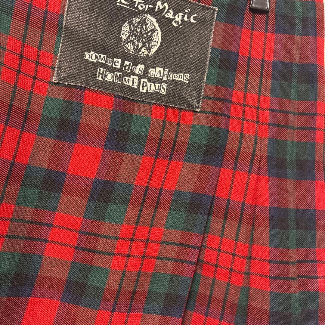 コムデギャルソンオムプリュス タータンチェック柄ショートパンツ スカート