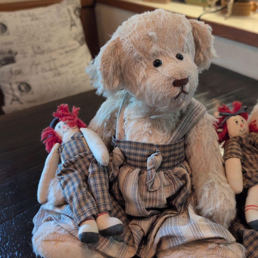 アンティーク　ペア　テディベア