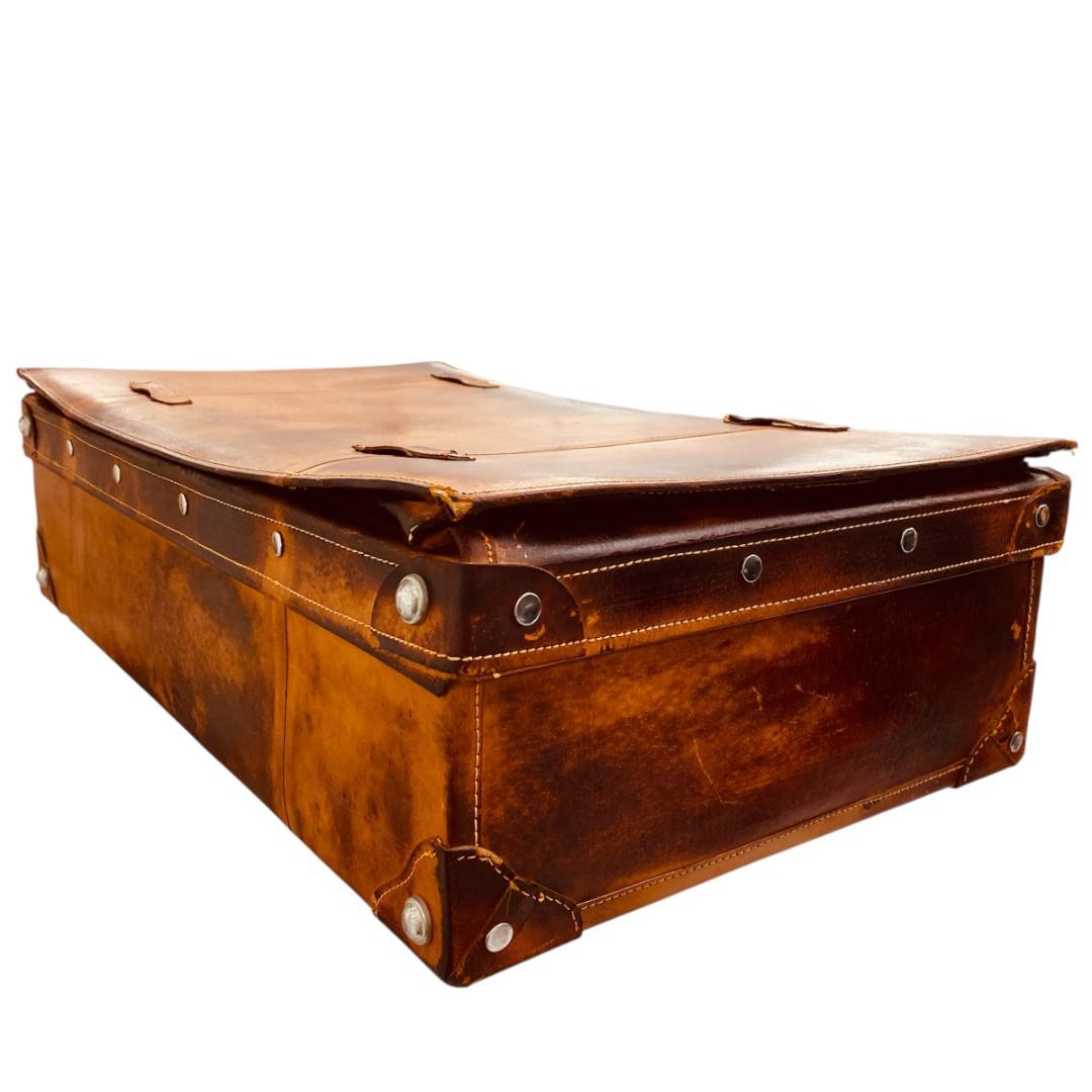 特大　レザー　本革トランクケース　トランクバッグ　ビンテージ　75cm×45cm