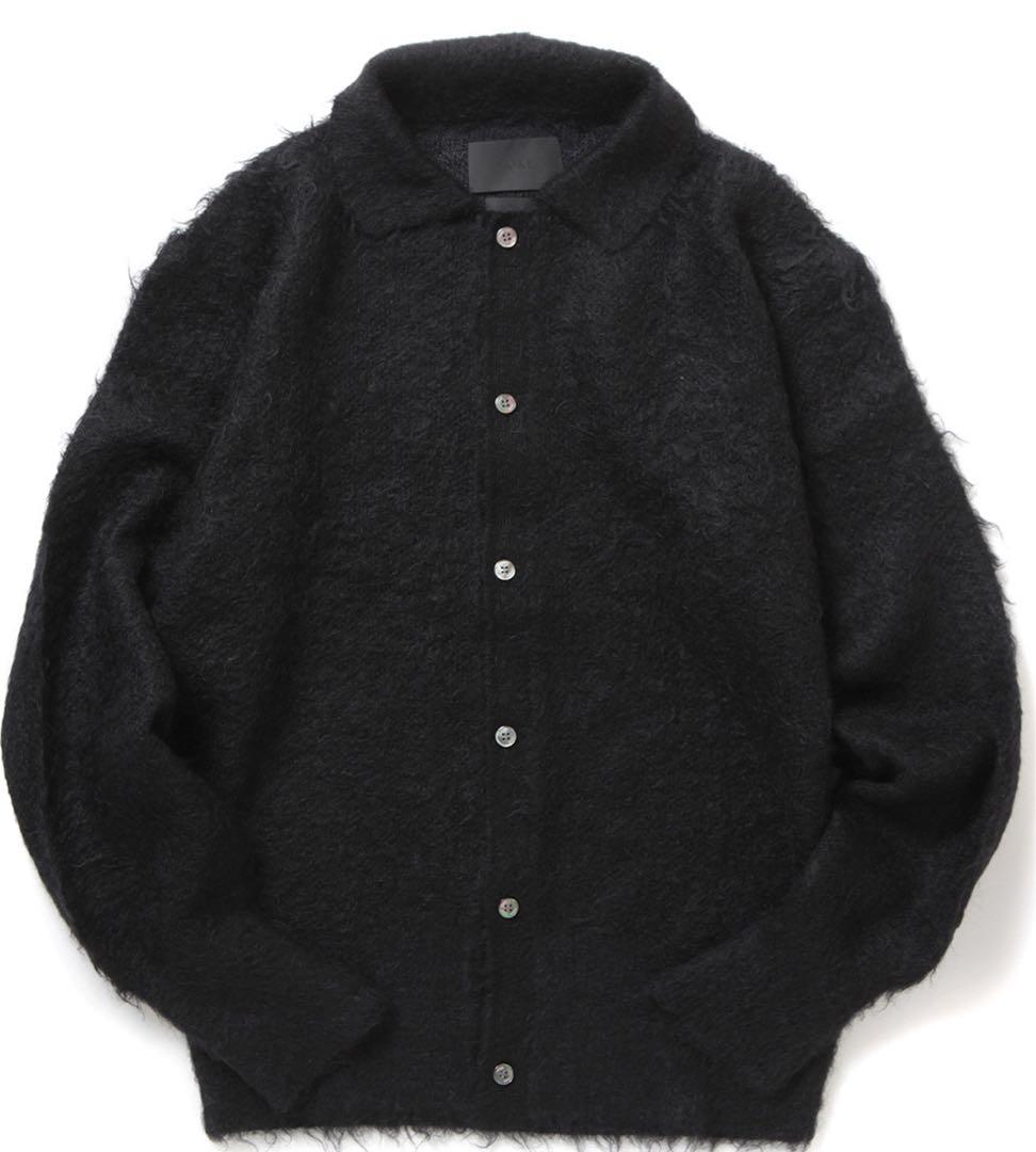トップス YOKE BRUSHED MOHAIR KNIT SHIRT - Black