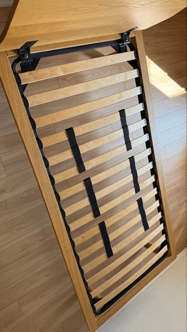 【misima25】無印良品木製シングルベッドフレーム ヘッドボード付