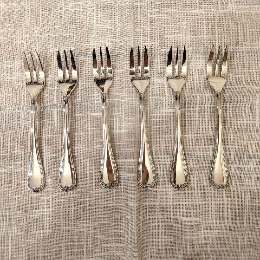 最終価格　美品　クリストフル　デザートフォーク　銀色6本セット