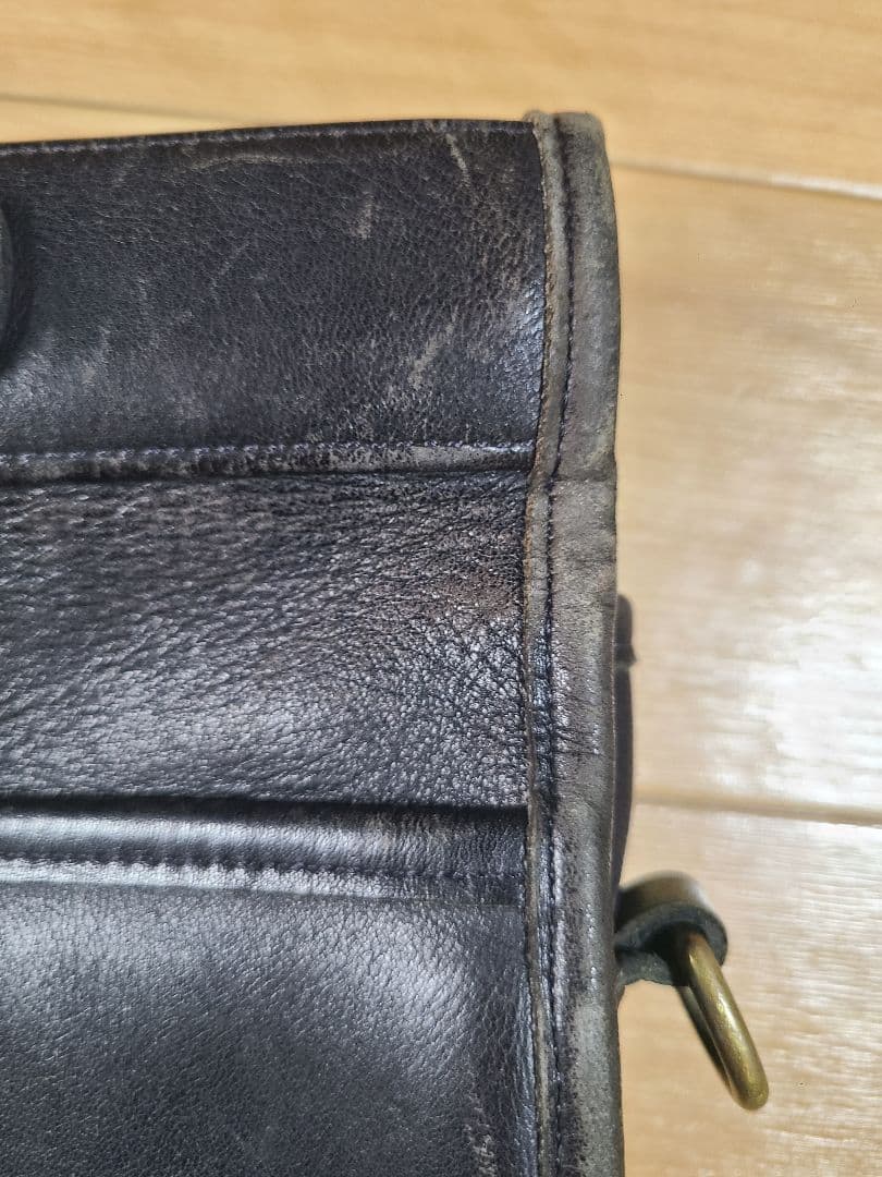 COACHコーチヴィンテージレザーバック黒5181