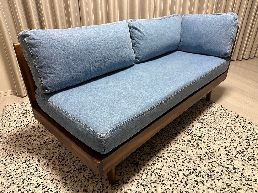 【わことも】unico SWELLA ベンチアーム ソファ