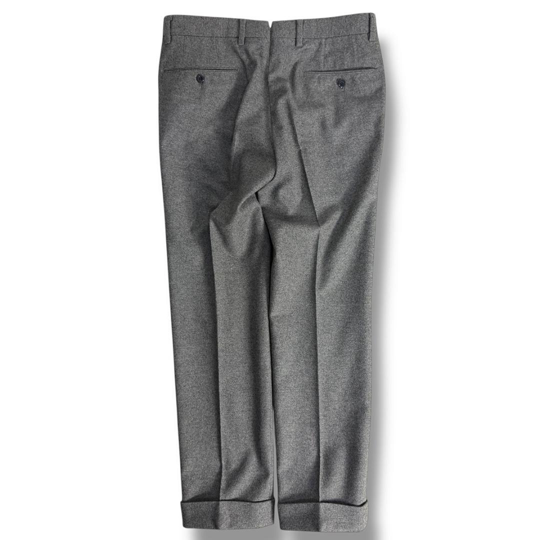 J7383 美品 リングヂャケット フランネル3ピーススーツ グレー 44