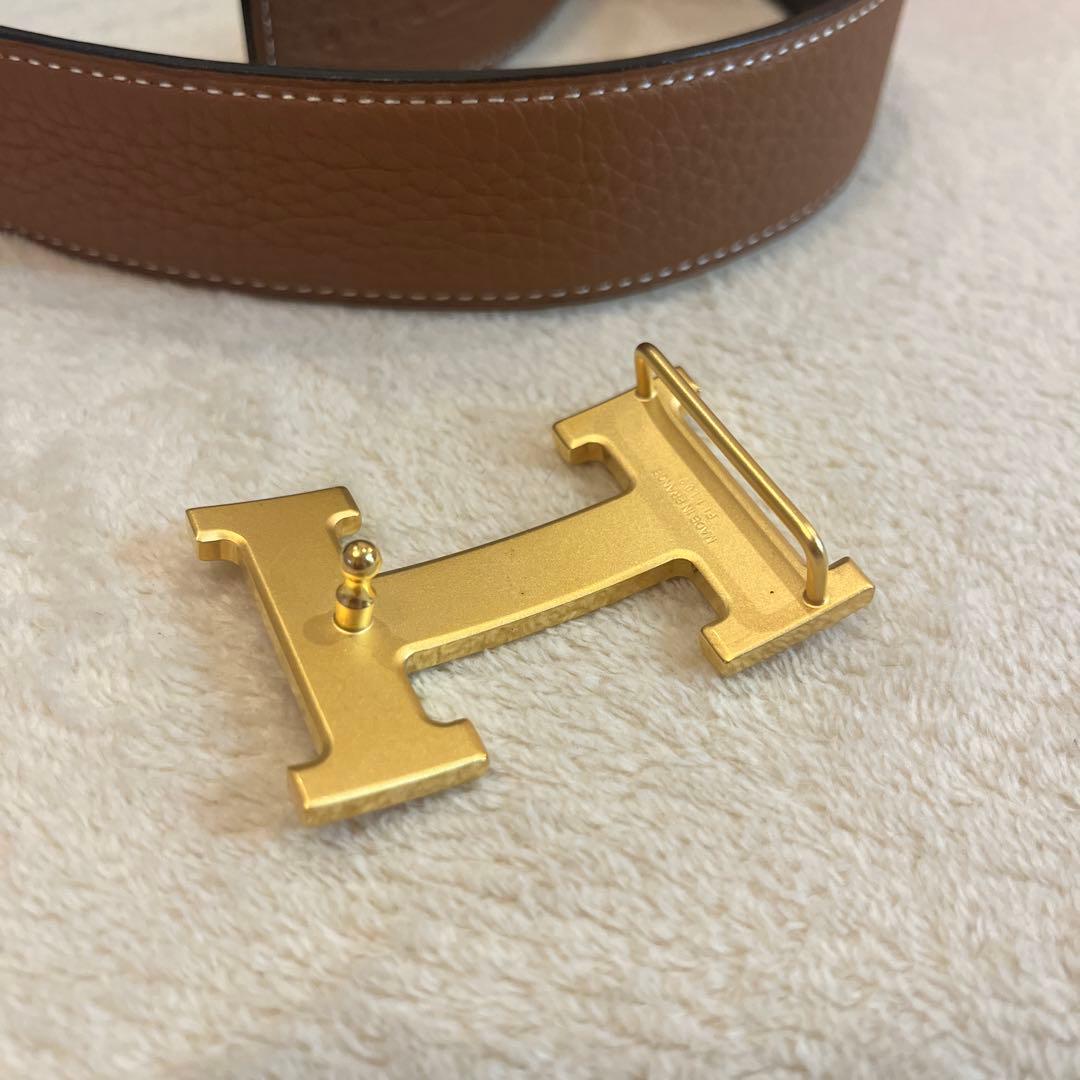 正規品 エルメス B刻印 Hバックル リバーシブル ベルト コンスタンスベルト