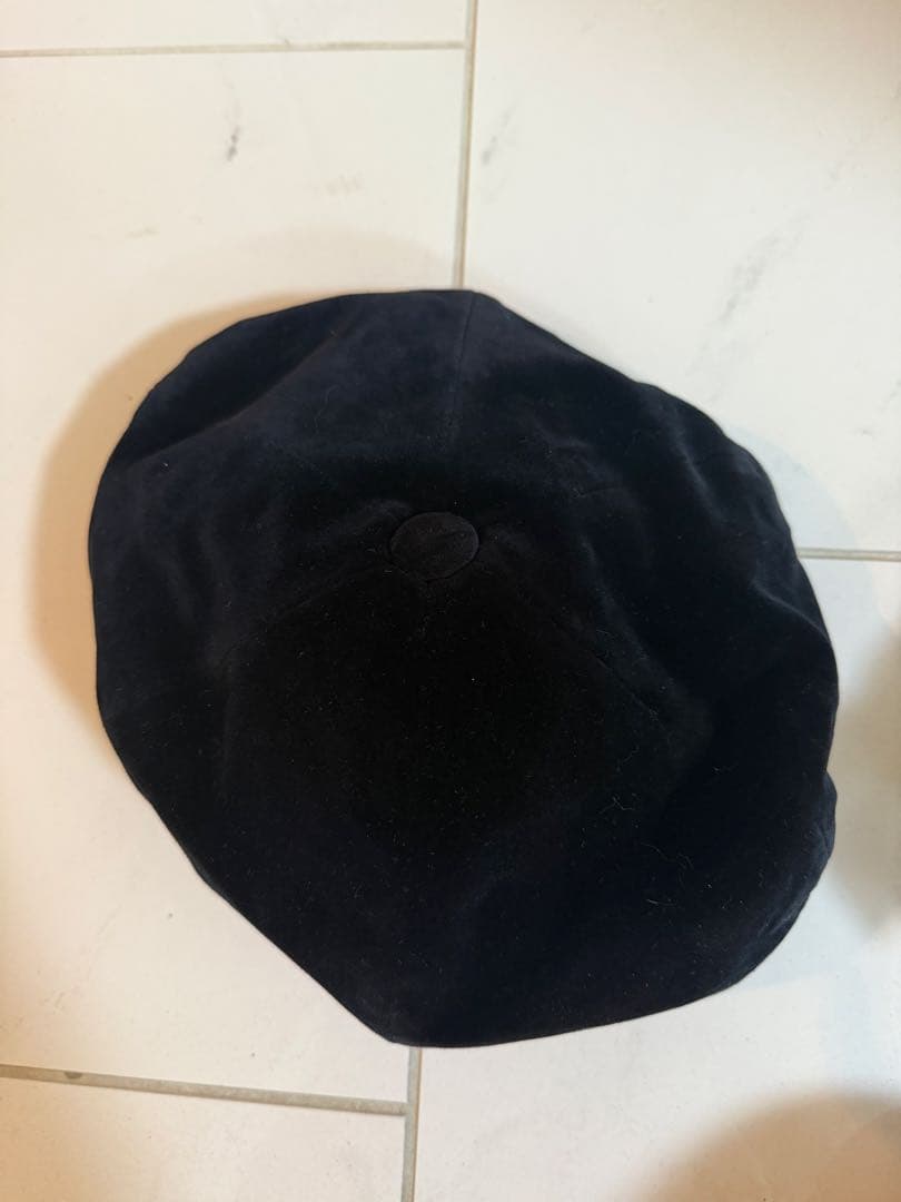 miu miu ベレー帽 黒 ベルベット