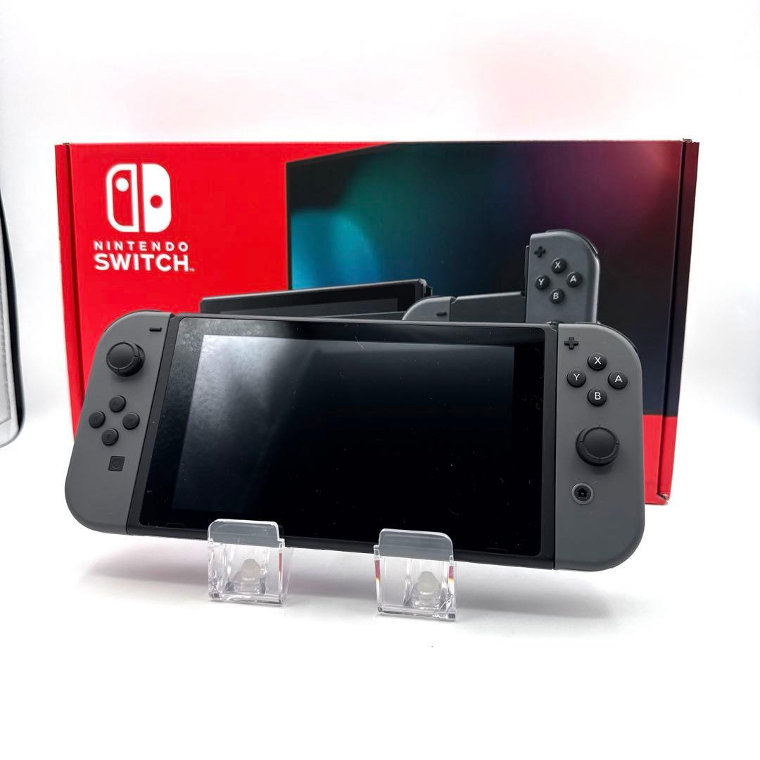 未使用級Nintendo Switch 本体 グレー バッテリー強化版 プロコン