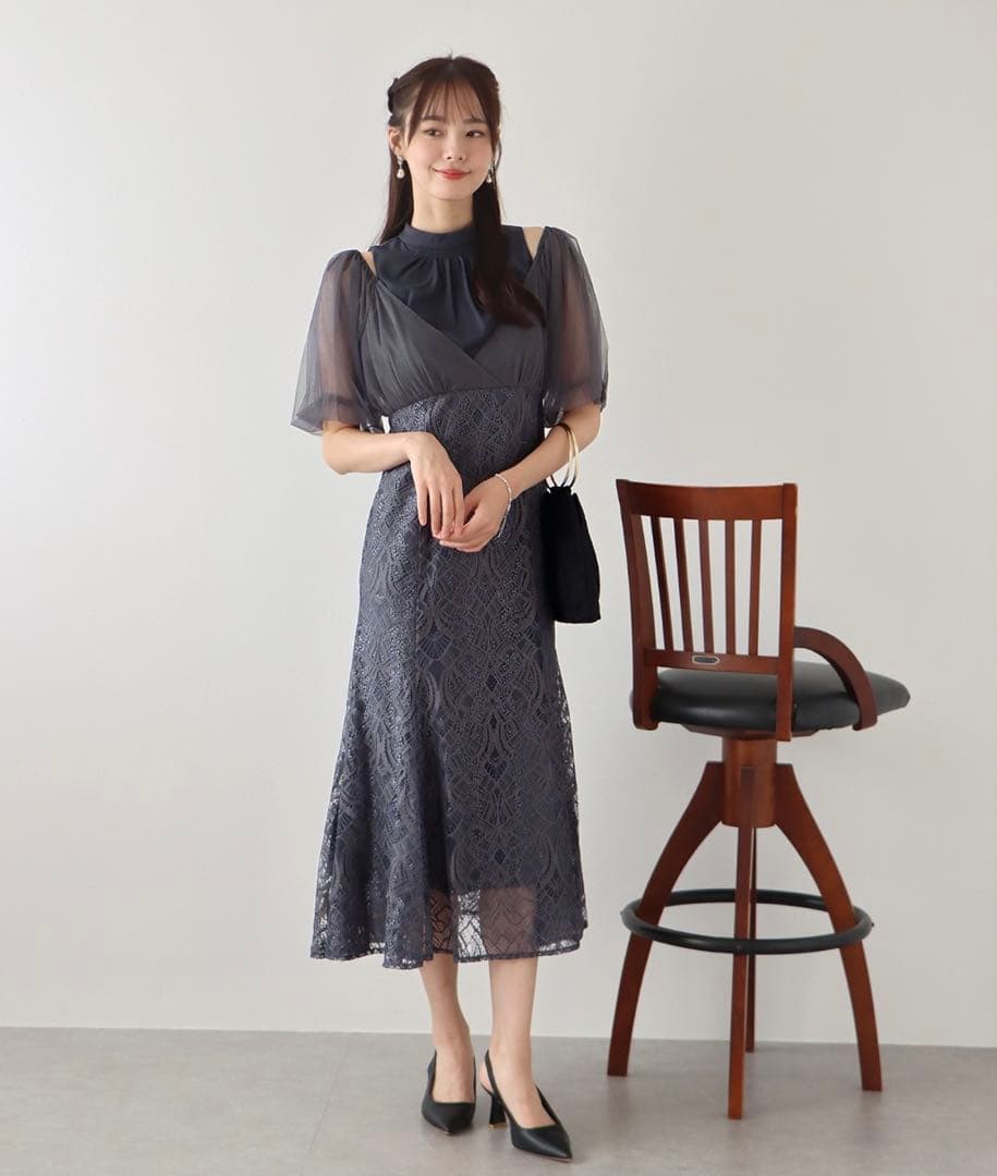 ★新品タグ付き★ドリードール　ラメチュールオフショルデザインドレス　結婚式