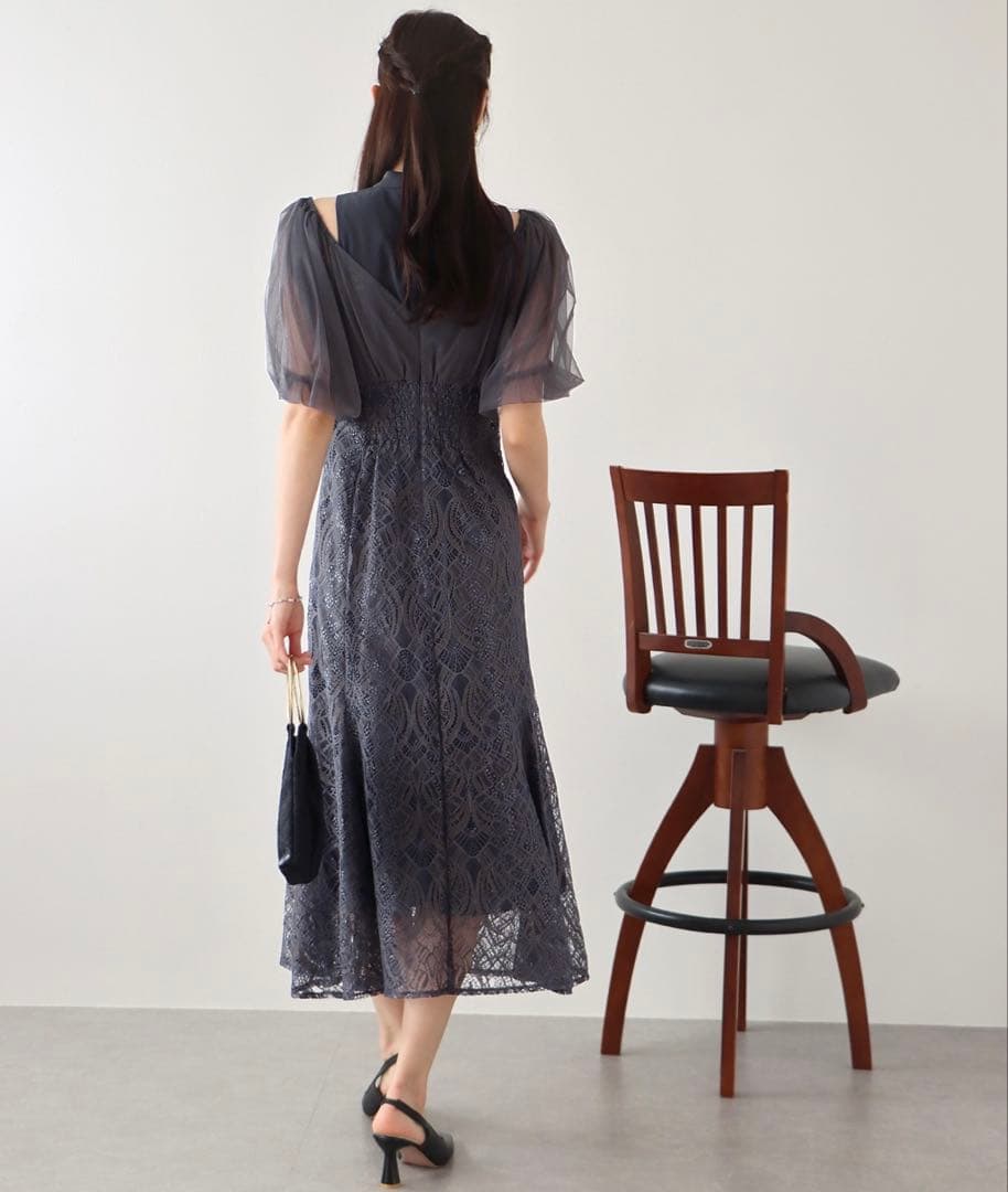 ★新品タグ付き★ドリードール　ラメチュールオフショルデザインドレス　結婚式