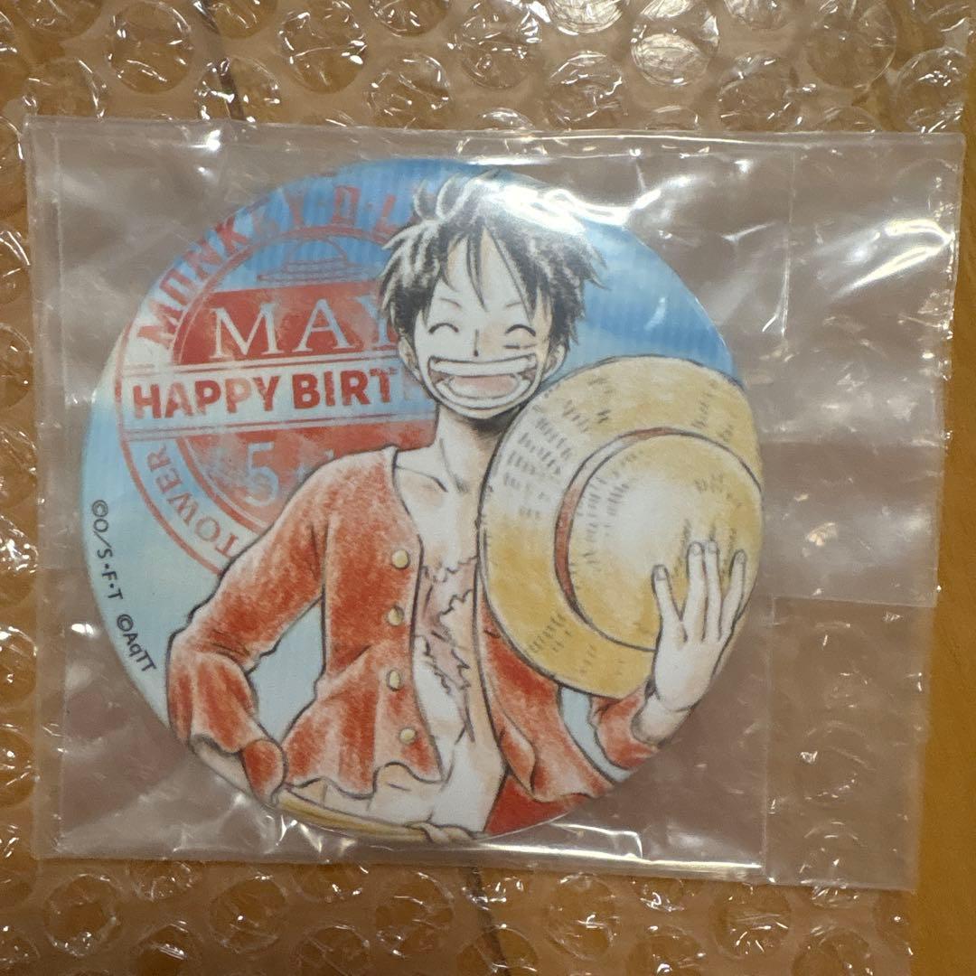 【新品・希少】ルフィ 東京ワンピースタワー 誕生日デザイン 缶バッジ2019