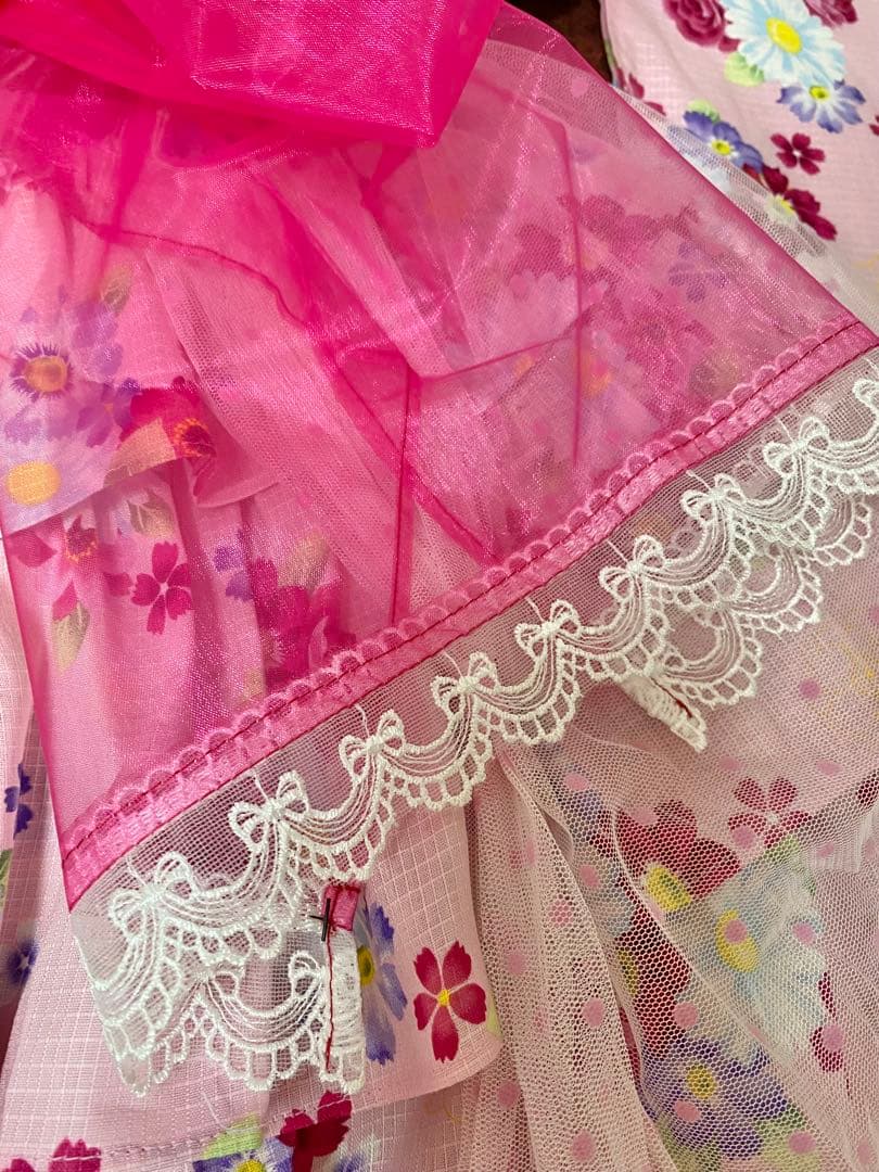 新品 Y2K 大人用 浴衣ドレス 帯2点セット 姫ギャル 平成GAL チュール