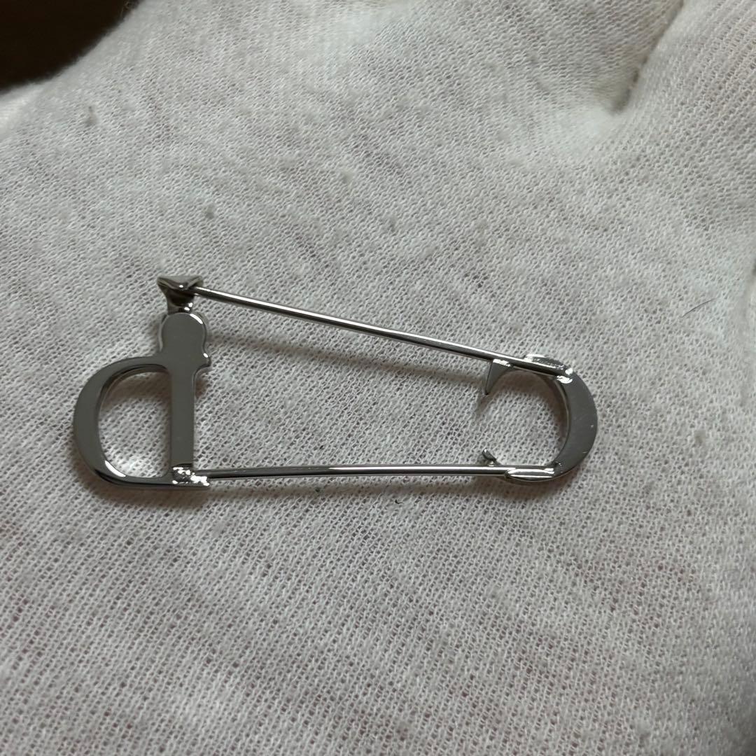 ［未使用級］現行　ディオール CD ICON ブローチ　安全ピン　クリスタル