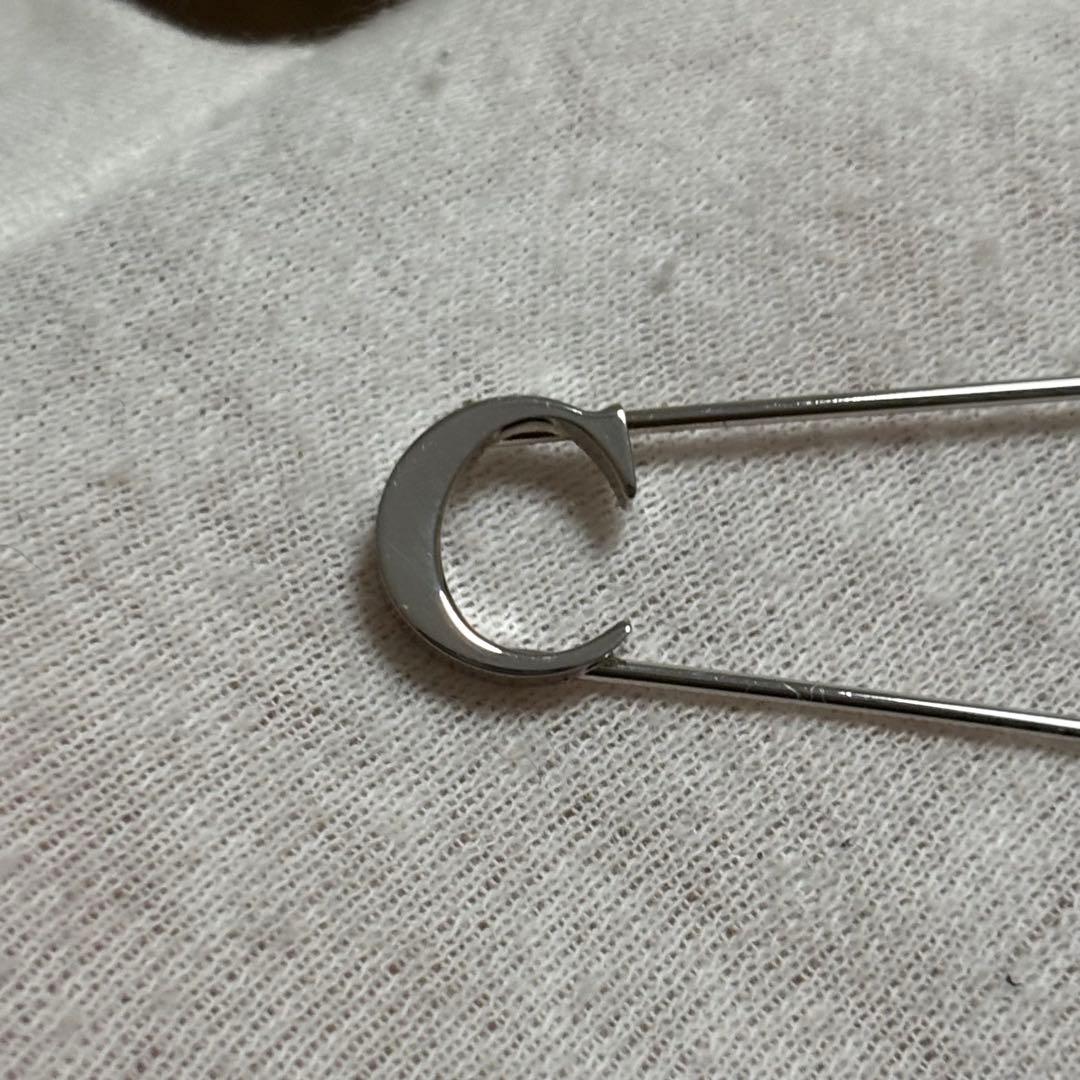 ［未使用級］現行　ディオール CD ICON ブローチ　安全ピン　クリスタル