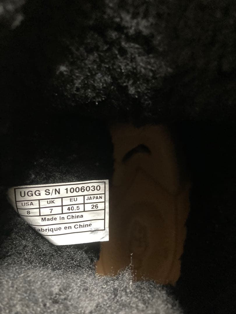 UGG ブラックショートブーツ サイズ8